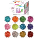 Cumpara ieftin Kit Nail art 12 buc - sclipici 10g