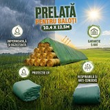 Prelata Baloti Impermeabila 10.4 x 12.5m, Polipropilena, Protectie UV 5 Ani, Anti-Mucegai, Rezistenta, Paie Fan Sfecla Cereale
