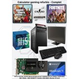 Calculator gaming GTA5 Fornite CS-GO Minecraft LENOVO E73 i5-4460s 16gb SSD 120gb+hdd500gb Quadro 2gb DDR5 Monitor 20 Windows 11