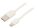Cablu USB 2.0 A la Micro B 0.5m Alb, Goobay