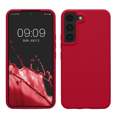Husa Kwmobile pentru Samsung Galaxy S22, Silicon, Rosu, 56756.229 foto