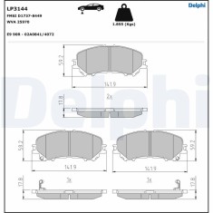 DELPHI LP3144 set placute frana,frana disc