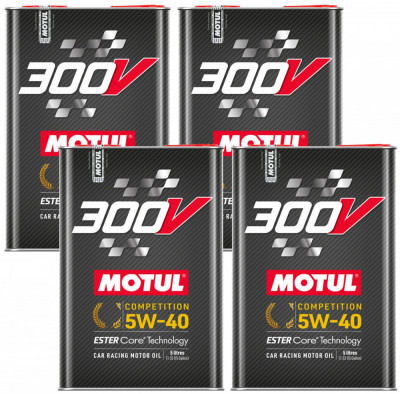 Set 4 Buc Ulei Motor Motul 300V Competition Ester Core&amp;reg; Technology 5W-40 5L 110818 foto