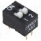 Intrerupator DIP, 2 pozitii, montare THT, 2 sectiuni, OMRON OCB - A6E2104N