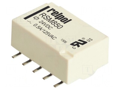 Releu electromagnetic DPDT 24VDC 2A SMD foto