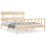 Cumpara ieftin Cadru de pat fara saltea, 160x200 cm, lemn masiv pin