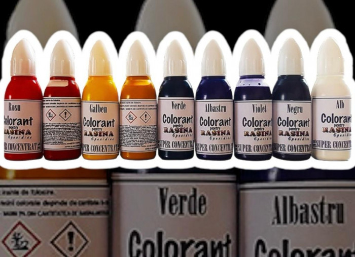 Colorant concentrat pentru rasina 20ml - SET 9 Culori
