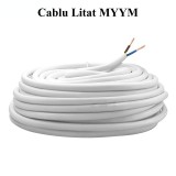 Cablu Electric Litat MYYM Alb 2x1,5mm / 100ml