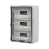 Cumpara ieftin Cutie modulara IP65 din ABS gri, usa transparenta, 3 x 15 module, 350x500x190 mm PP3116