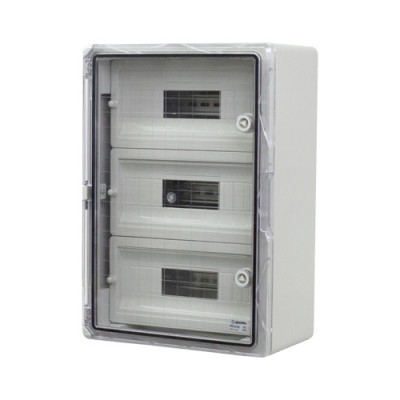 Cutie modulara IP65 din ABS gri, usa transparenta, 3 x 15 module, 350x500x190 mm PP3116 foto