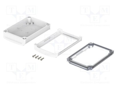 Carcasă desktop BOPLA BoVersa policarbonat 80x125x42mm IP68 alb transparent foto