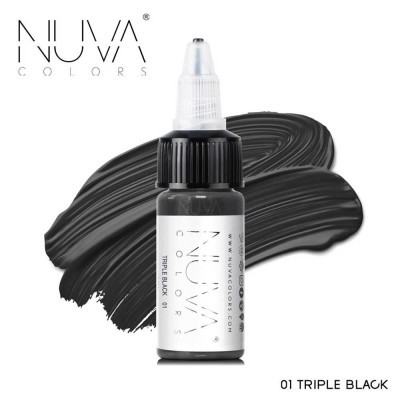 Tus Micropigmentare - NUVA Colors &amp;ndash; 15ml - 01 Triple Black foto