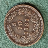 Austria 5/10 kreuzer 1881 , detalii bune