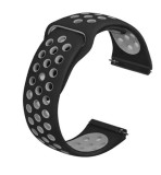 Cumpara ieftin Curea silicon compatibila Fossil Gen 5 Smartwatch, telescoape Quick Release, 22mm, Negru/Gri, Very Dream