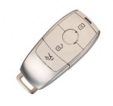 Set 2 bucati - Carcasa cheie Topautochei&amp;#174; compatibila cu Mercedes Benz E Class, E200, E260, E300, E320, W213 2017 2018 2019, alba