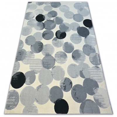 Covor Scandi 18461/752 - rotund crem gri negru, 140x200 cm foto