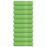 VidaXL Prosoape de baie 10buc Verde mere 100x150cm 360g/m&sup2; 100% bumbac
