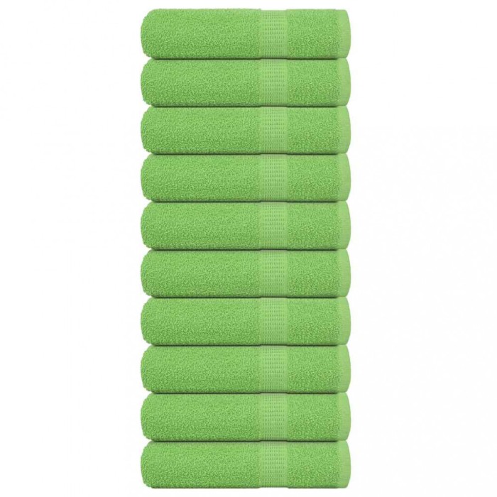 Gossi prosoape de baie 10buc verde mere 100x150cm 360g/m2 100% bumbac