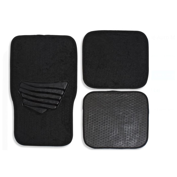 Set 4 covorase Auto tip mocheta, Negru