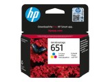 HP 651 Color , Cartus Cerneala Original HP C2P11AE BHK, 300 pagini, Cyan Magenta Yellow