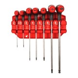 Set 7 chei imbus Milwaukee cu maner Comfort Grip si suport,