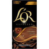 Cafea capsule L&amp;#039;OR Espresso Caramel, 10 bauturi x 40 ml, compatibile cu sistemul Nespresso&reg;*, 52 g