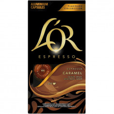 Cafea capsule L&#039;OR Espresso Caramel, 10 bauturi x 40 ml, compatibile cu sistemul Nespresso®*, 52 g