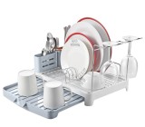 Cumpara ieftin Scurgator Vase Extensibil KINGRACK, Plastic, Suport Tacamuri, Organizator Chiuveta, Uscator Vase Inox