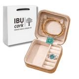 Cumpara ieftin Set cadou colier si inel din pluta in cutie bijuterii din pluta