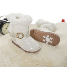 Cizme Tip Ugg De Copii Snow Albe 36 EU Alb foto