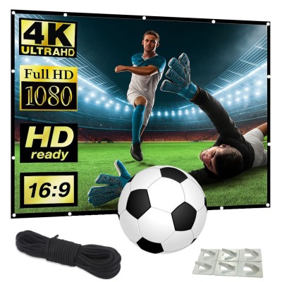 Ecran de proiectie pliabil 100&amp;quot; Linomag&amp;reg;, format16:9, ideal pentru proiecții interior/exterior, portabil, 4K HD, montare rapidă, alb foto