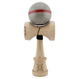 Jucarie de indemanare din lemn, Kendama X, Flippy, Silken, King Size V3, Super Sticky, 18 cm, Ice Gri