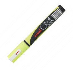 Marker cu creta lichida galben fluorescent Uni-ball Chalk PWE-5M foto
