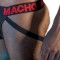 Bikini Suspensor Jock Macho, Negru/Rosu, L