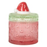 Cumpara ieftin Borcan Craciun sticla multicolora &Oslash; 9x12 cm