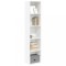 Gossi biblioteca, alb, 40x30x189 cm, lemn prelucrat