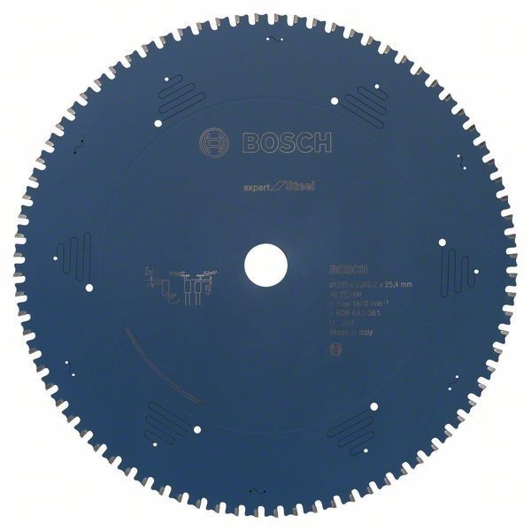 Bosch Panza ferastrau circular Expert for Steel, 305x25.4x2.6mm, 80T ProAdvanced PowerfulTools