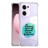 Husa antisoc pentru oppo reno13 f, airbag pro, clear, queens don&#039;t do drama we do business