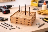 Organizator Scule Burghie Lemn 40x40x8cm Gravarelaser - Depozitare Eficienta Atelier, Garaj, Profesional