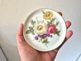 Farfurie Portelan F&Uuml;RSTENBERG Germania &ndash; Model Floral &bdquo;Dresden&rdquo;, Aurită (10 cm)