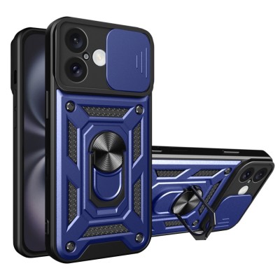 Husa iPhone 16 Plus protectie camera Techsuit CamShield Series, albastru foto