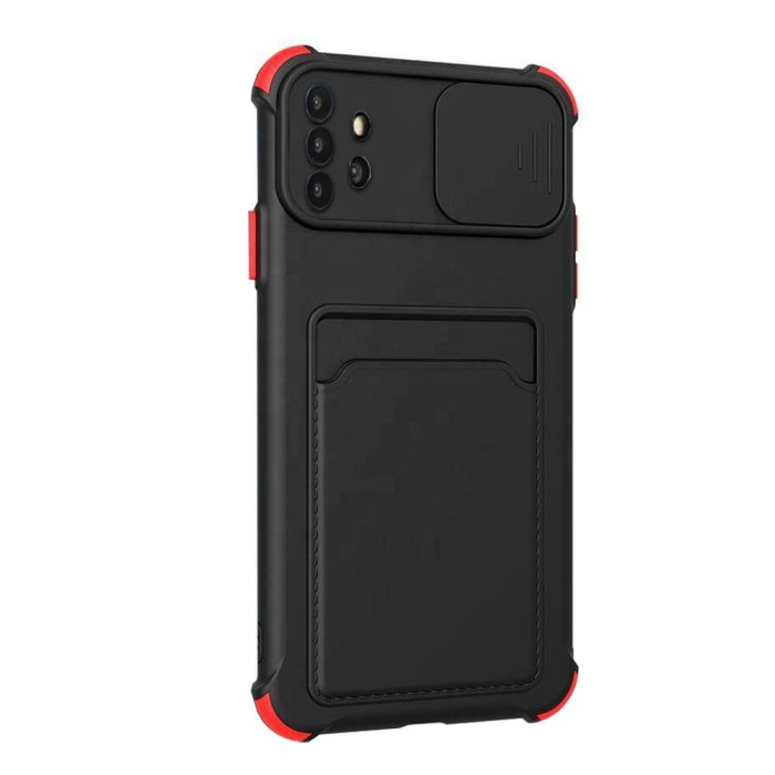 Husa antyspy lens compatibila cu samsung galaxy a33 5g, card slot365, antisoc armor, htpmag, black