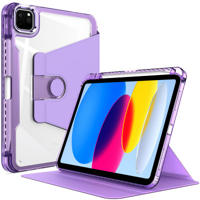 Husa tableta pentru ipad pro 11 (2018 / 2020 / 2021 / 2022), crystal book, bumper rigid, purple foto