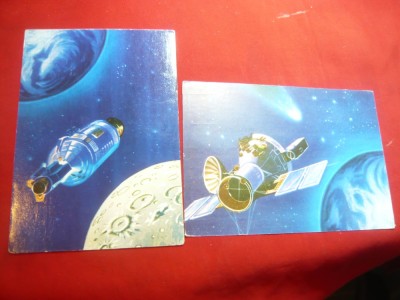 2 Ilustrate Cosmos - Nava Apollo , Cometa Halley , nava Vega foto