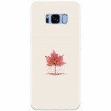 Husa silicon pentru Samsung S8 Plus, Autumn Tree Leaf Shape Illustration