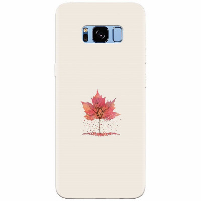 Husa silicon pentru Samsung S8 Plus, Autumn Tree Leaf Shape Illustration foto