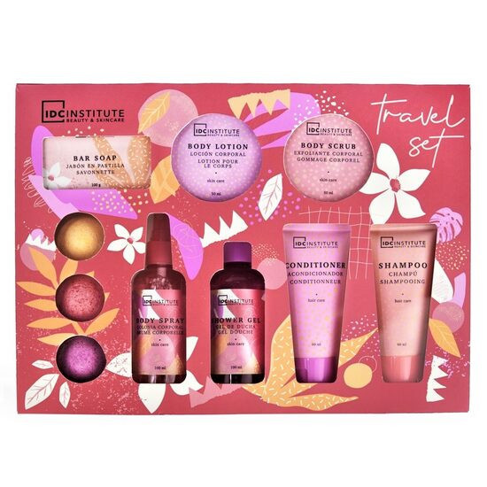 Set calatorie 10 produse cosmetice IDC Institute 98241, 670 ml