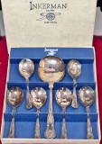 Set de 7 linguri argintate Sheffield Inkerman - argintărie engleză