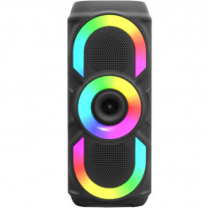 Boxa portabila cu doua difuzoare, 2x10W, lumini RGB, acumulator, MP3, USB,