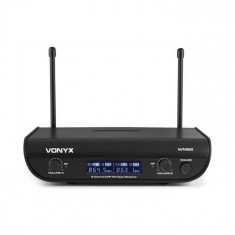 Vonyx WM82C Digital, sistem de microfone wireless UHF cu 2 canale, ca?ti microfon portabile, 50 m, valiza foto